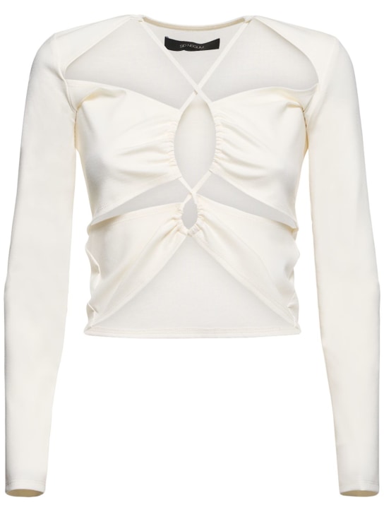 Sid Neigum - Viscose jersey crisscross cutout top