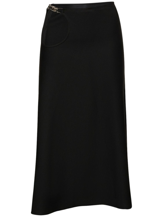Sid Neigum: Viscose jersey cutout midi skirt