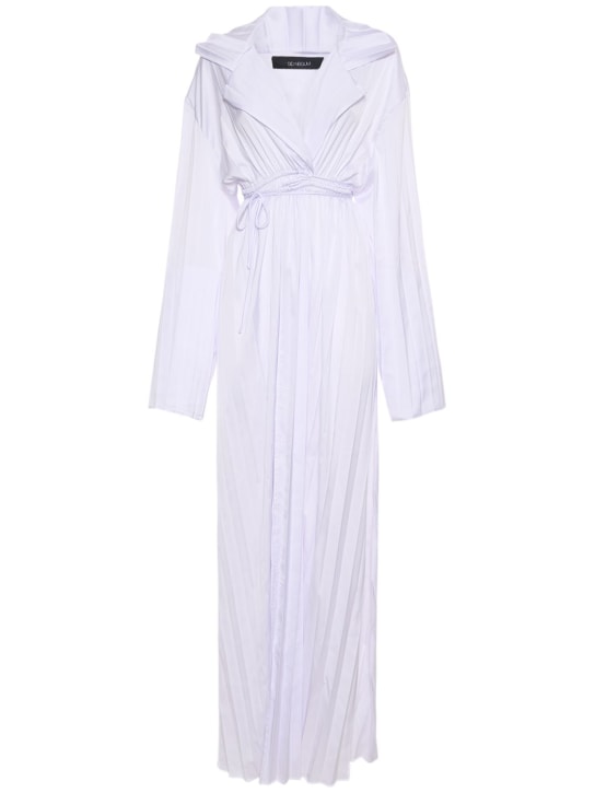 Sid Neigum - Satin pleated self-tie long dress