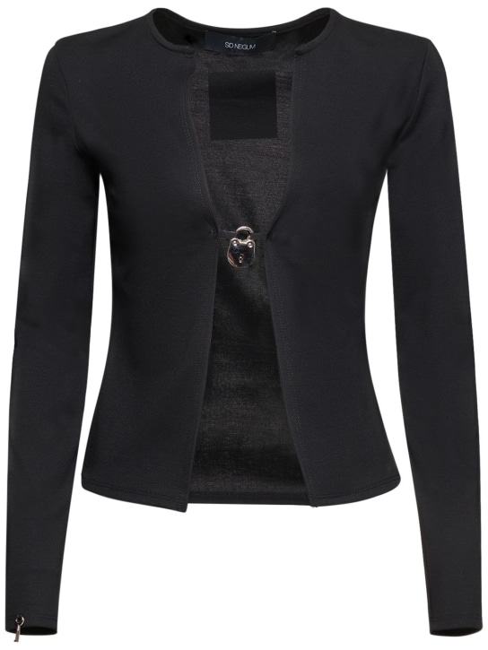 Sid Neigum - Viscose stretch jersey top w/ lock