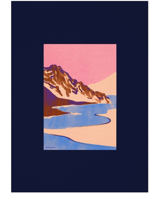 Paper Collective - Affiche Blue Landscape