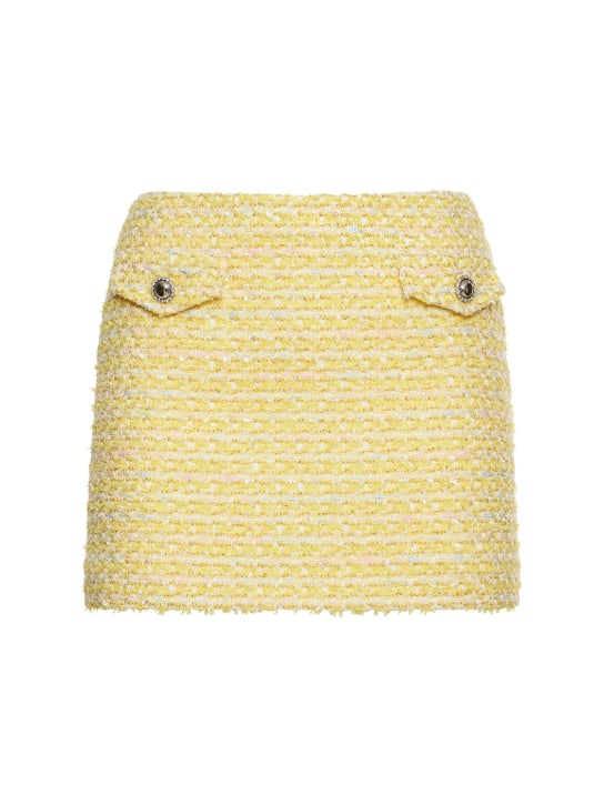 Alessandra Rich: Minigonna in tweed bouclé con lurex