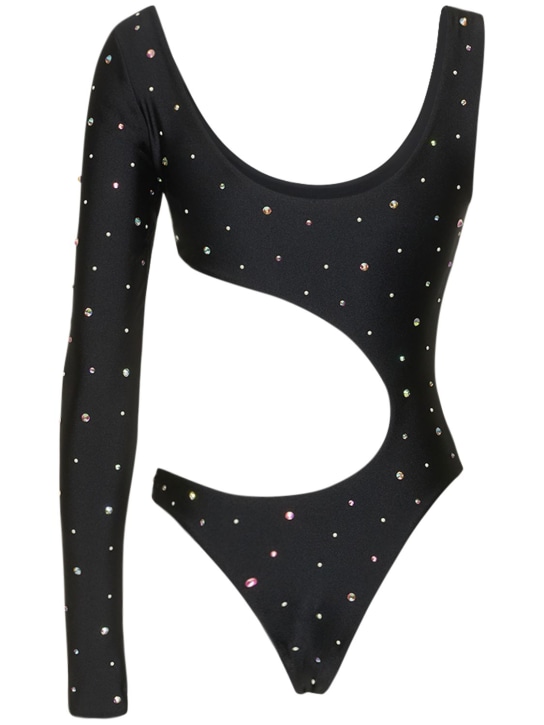 Alessandra Rich - Maillot de bain 1 pièce asymétrique ajouré