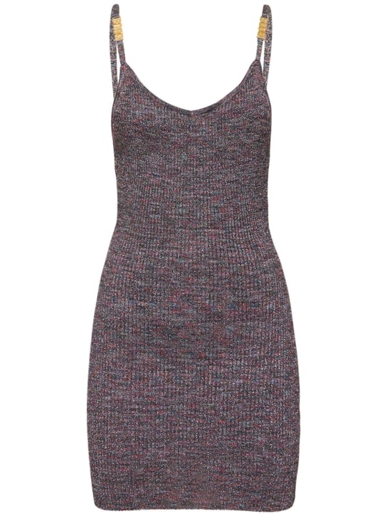 GCDS - Lurex melange knit viscose mini dress