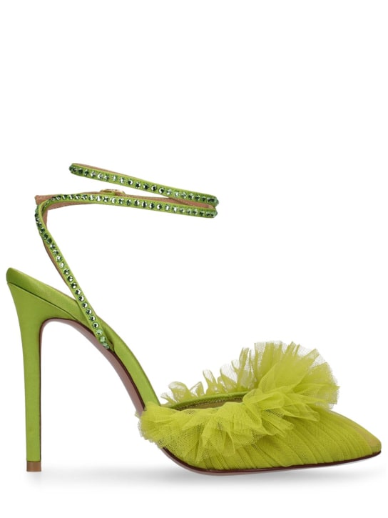 Andrea Wazen: 105mm hohe Pumps aus Tüll „Franca Double Glitz“
