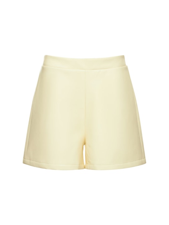 FÊTE IMPÉRIALE: Short taille haute en cuir Giulia