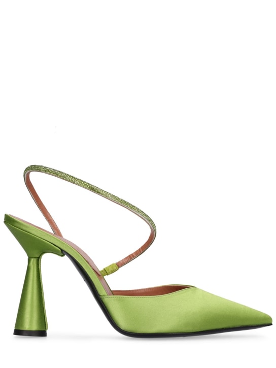 D'accori: 100mm hohe Pumps aus Satin „Saturn“