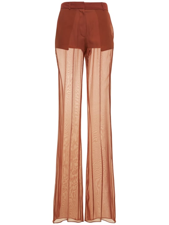 Nensi Dojaka - Ausgestellte Seidengeorgette-Hose