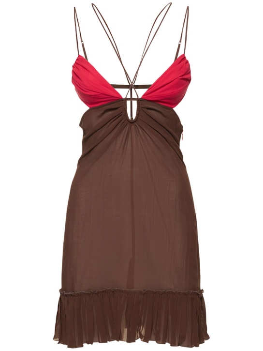 Nensi Dojaka - Sheer keyhole crossed mini dress