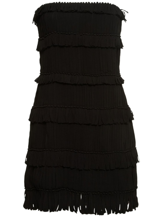 Interior - Robe courte sans bretelles en soie The Valencia