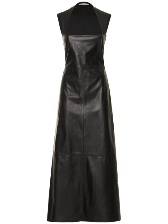 Gauchere - Vestito midi in pelle e tessuto