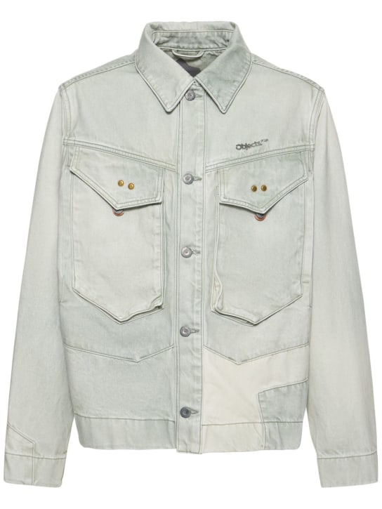 Objects Iv Life: Patina logo print cotton denim jacket