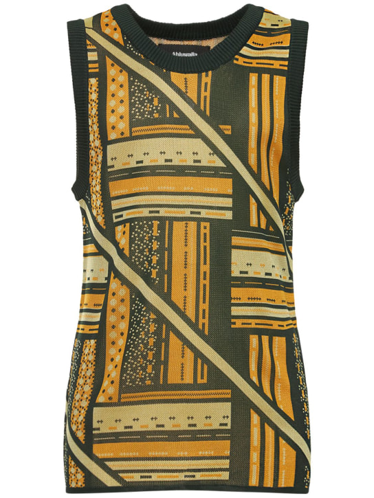 Ahluwalia: Jacquard viscose knit tank top