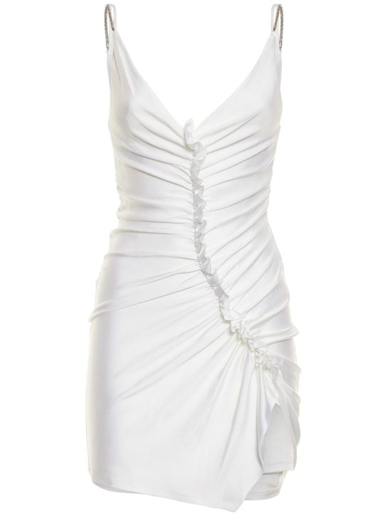 Et Ochs - Glänzendes Jersey-Minikleid mit Rüschen „Cleo“