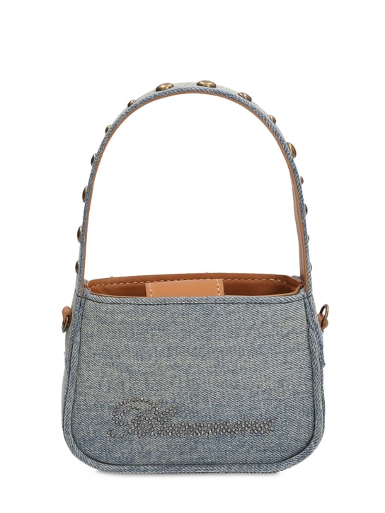 Blumarine - Mini denim top handle bag