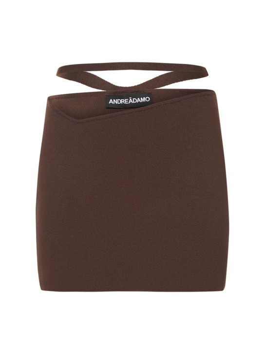 Andreadamo - Jupe courte en maille de viscose stretch