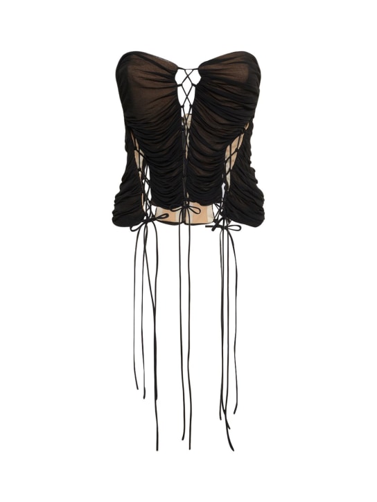 Interior: Bea viscose strapless corset top