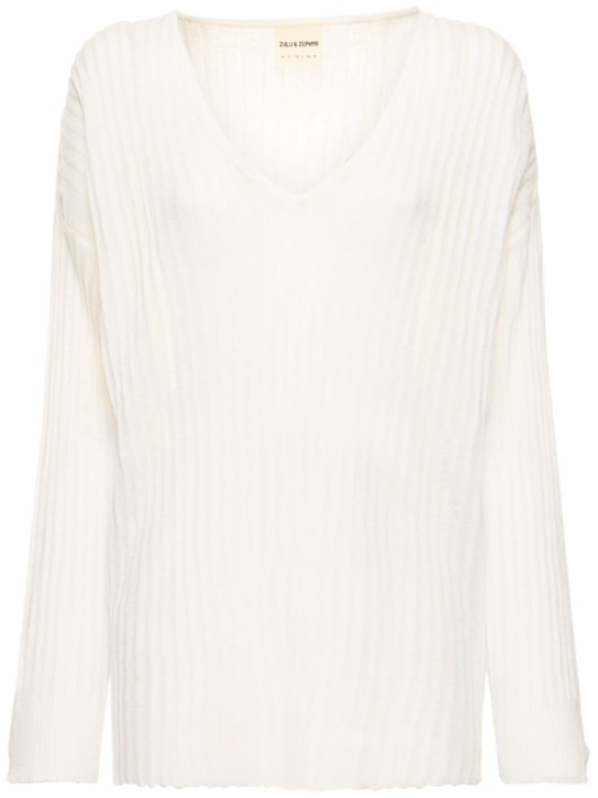Zulu & Zephyr - Shea ribbed knit cotton blend sweater