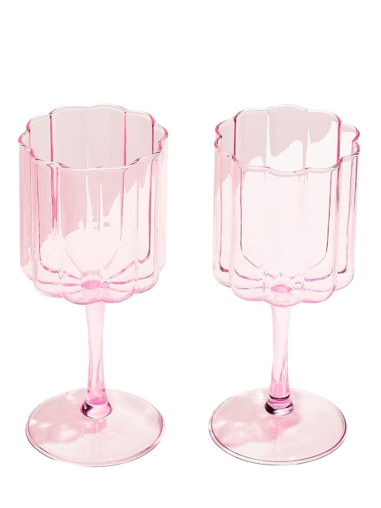 FAZEEK - Lot de 2 verres à vin Wave