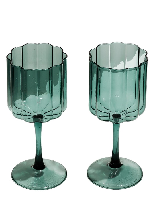 FAZEEK: Lot de 2 verres à vin Wave