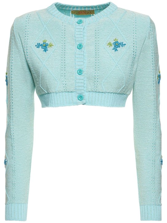 Cormio - Katja cotton blend knit crop cardigan