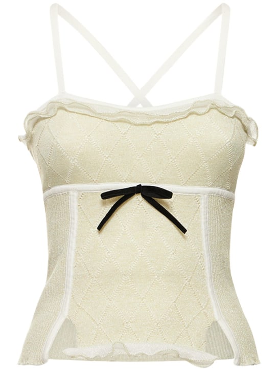 Cormio - Heidi cotton blend top w/velvet ribbon
