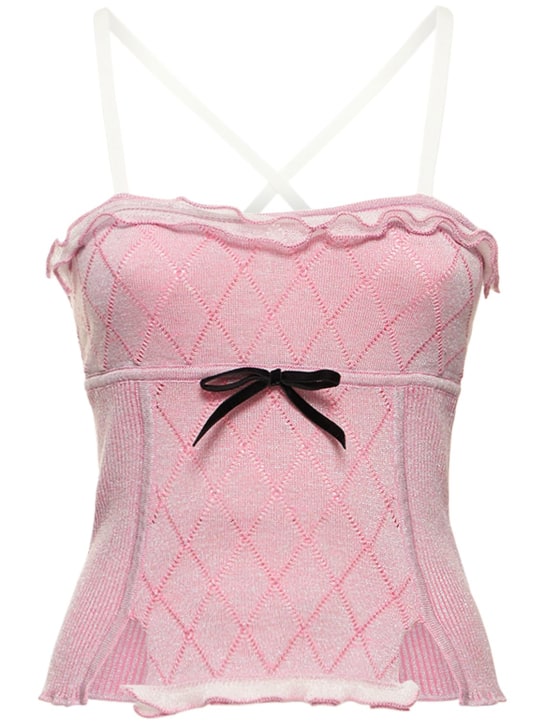 Cormio - Heidi cotton blend top w/velvet ribbon