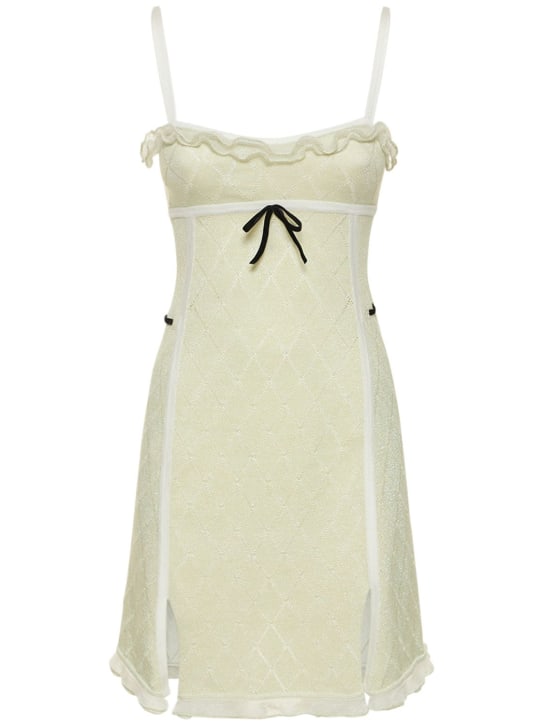 Cormio: Robe courte en coton mélangé ruché Bora
