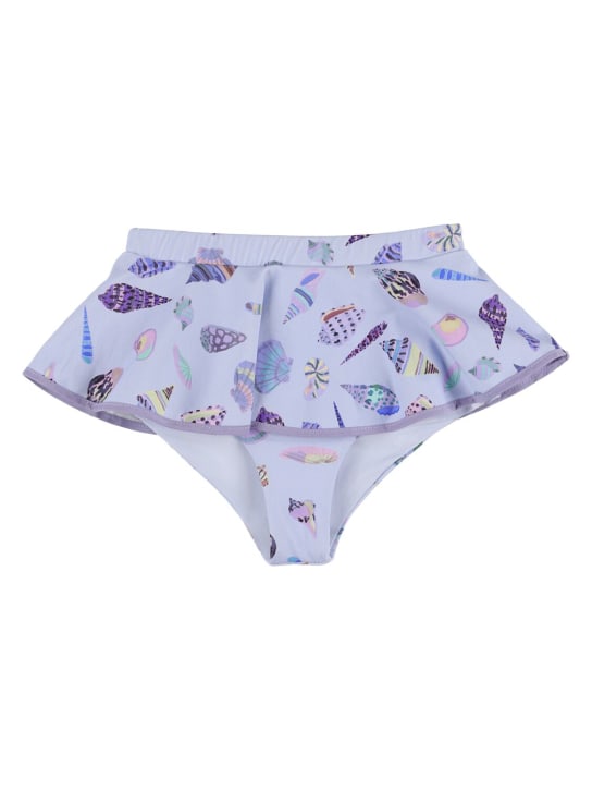 Marysia - Shell print ruffled Lycra swimsuit