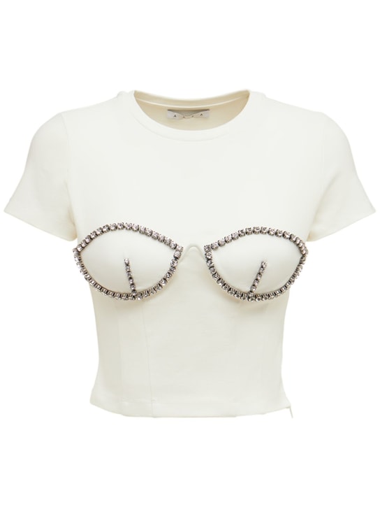 T-shirt bustier avec cristaux