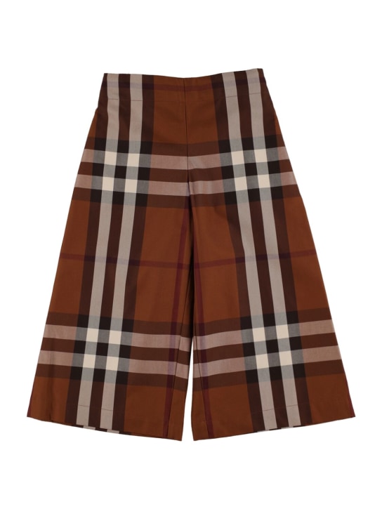 Burberry - Pantaloni larghi in cotone check