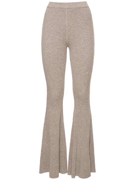 Michael Kors Collection - Pantaloni in maglia di cashmere a costine
