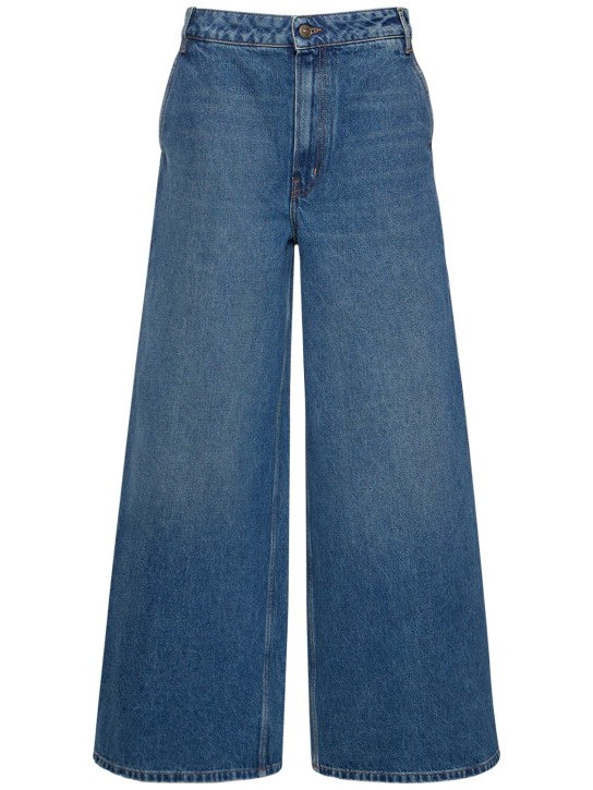 Gauchere - Jeans anchos de denim con cintura alta