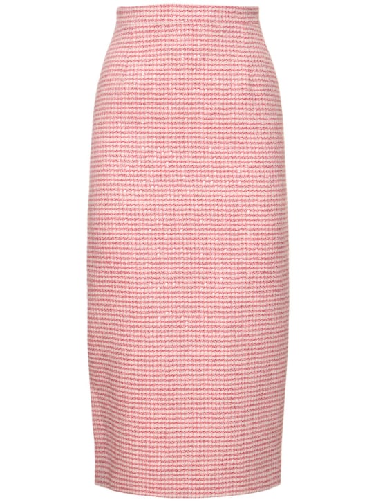 Alessandra Rich - Jupe mi-longue en tweed et sequins taille haute