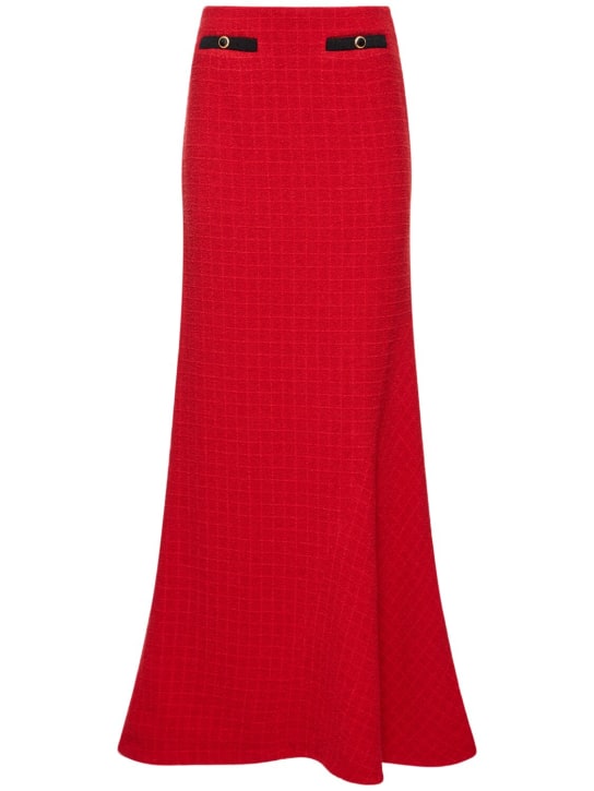 Alessandra Rich: Gonna lunga in tweed bouclé