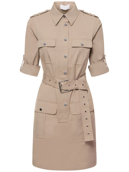 Michael Kors Collection - Vestito cargo in popeline di cotone / cintura