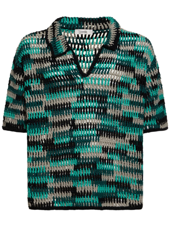 Commas - Polo en crochet de coton mélangé fait main