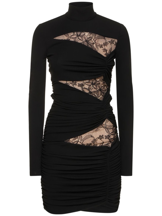 Giambattista Valli - Robe courte en jersey de viscose et dentelle