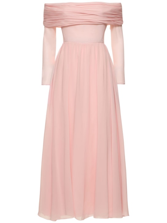 Giambattista Valli: Robe en georgette de soie à col bardot
