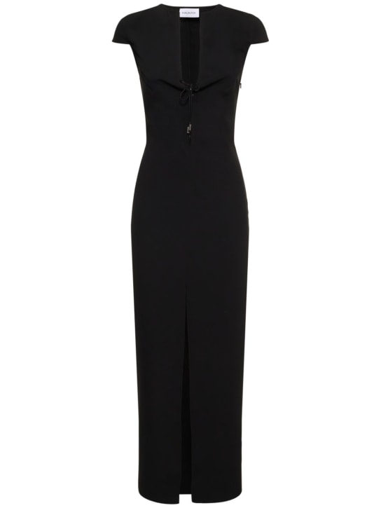 16arlington - Robe midi en crêpe transparent à manches courtes