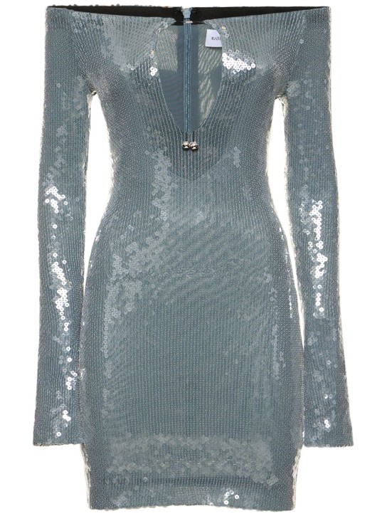 16arlington - Robe courte en sequins avec liens à nouer Solar