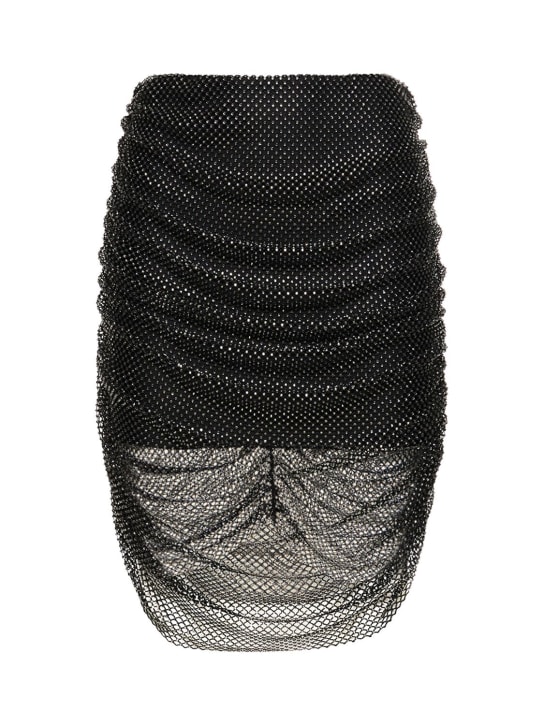 Giuseppe Di Morabito - Jupe courte en mesh brodé embelli