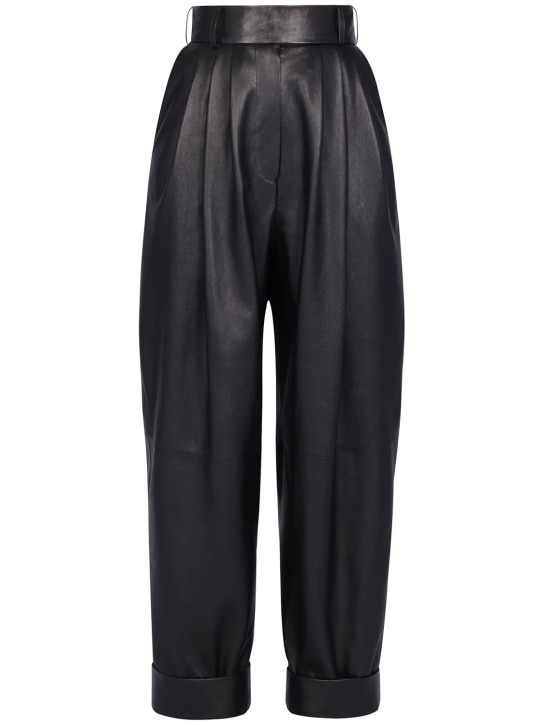 Alexandre Vauthier - Hose aus plissiertem Leder