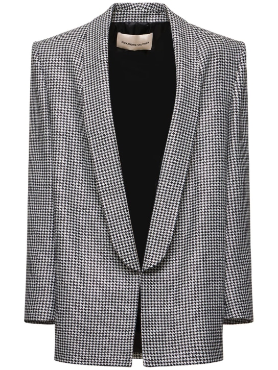Alexandre Vauthier - Oversize houndstooth wool blend jacket