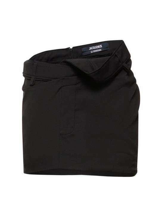 Jacquemus - Jupe courte en crêpe de laine La Mini Jupe Bahia