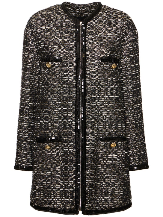 Giambattista Valli - Lurex tweed collarless coat