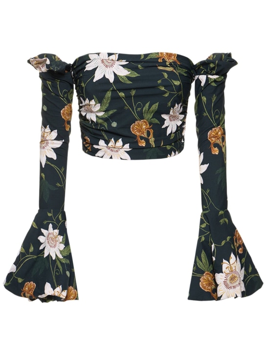 Agua By Agua Bendita - Gracia Pasiflora off-the-shoulder top