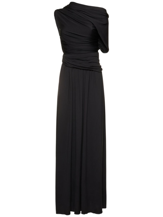 ALTUZARRA: Robe longue en jersey drapé Delphi