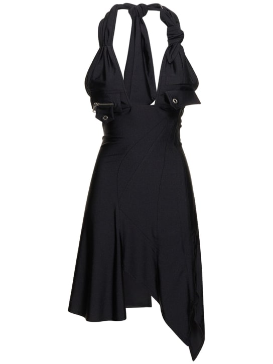 Coperni - Vestido corto de jersey con cuello halter