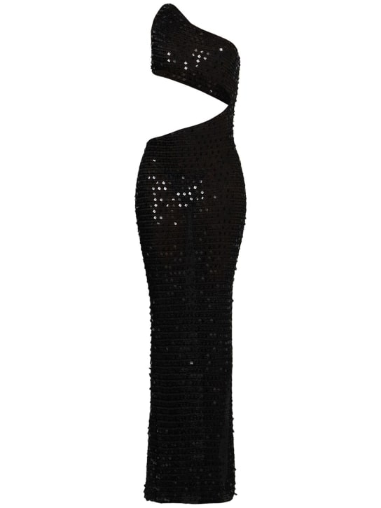 Aya Muse - Robe longue en maille à sequins Gia